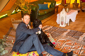Chill Out Area - Tipi Outdoor Wedding Venue