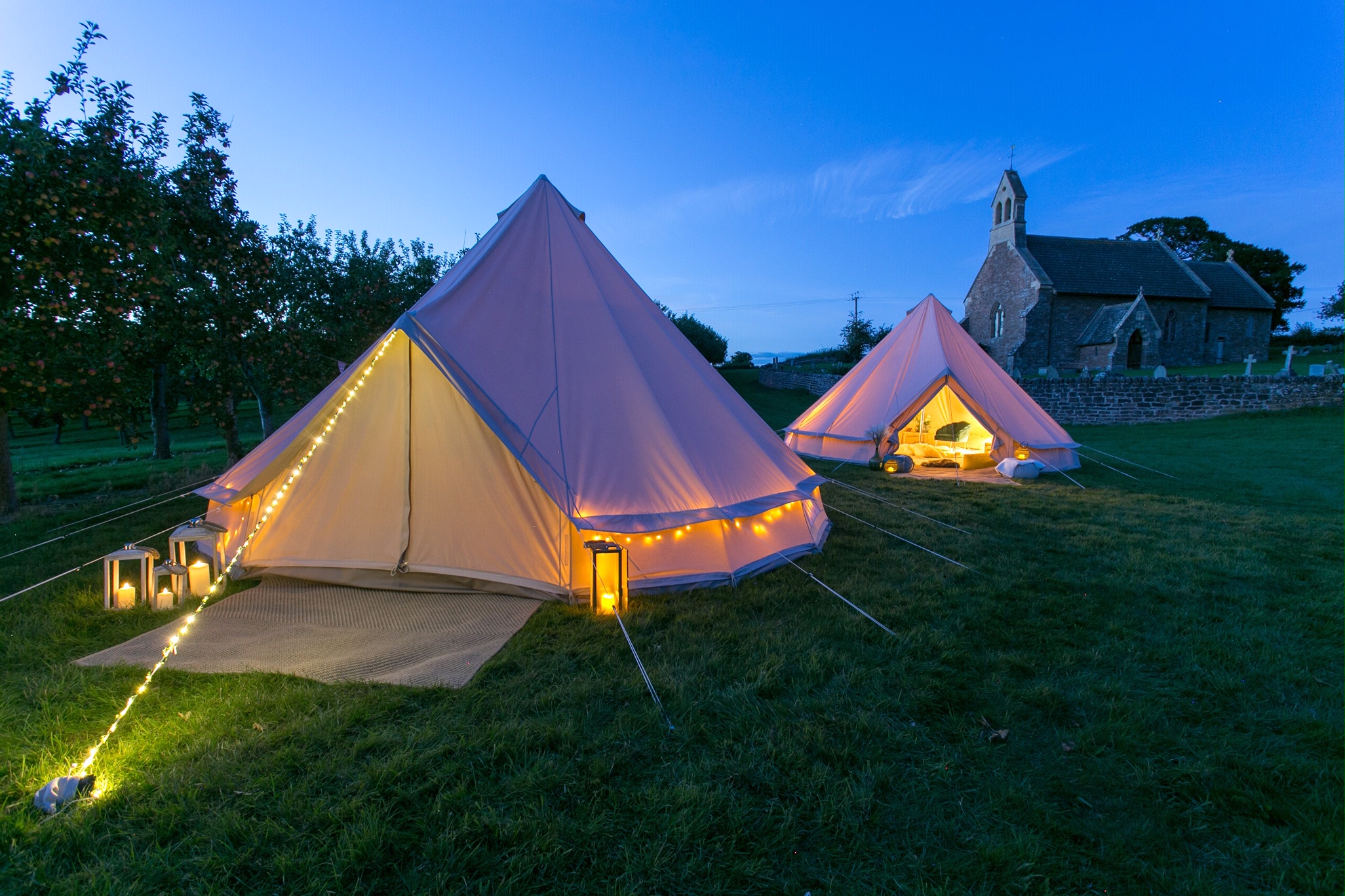 2 bell tents